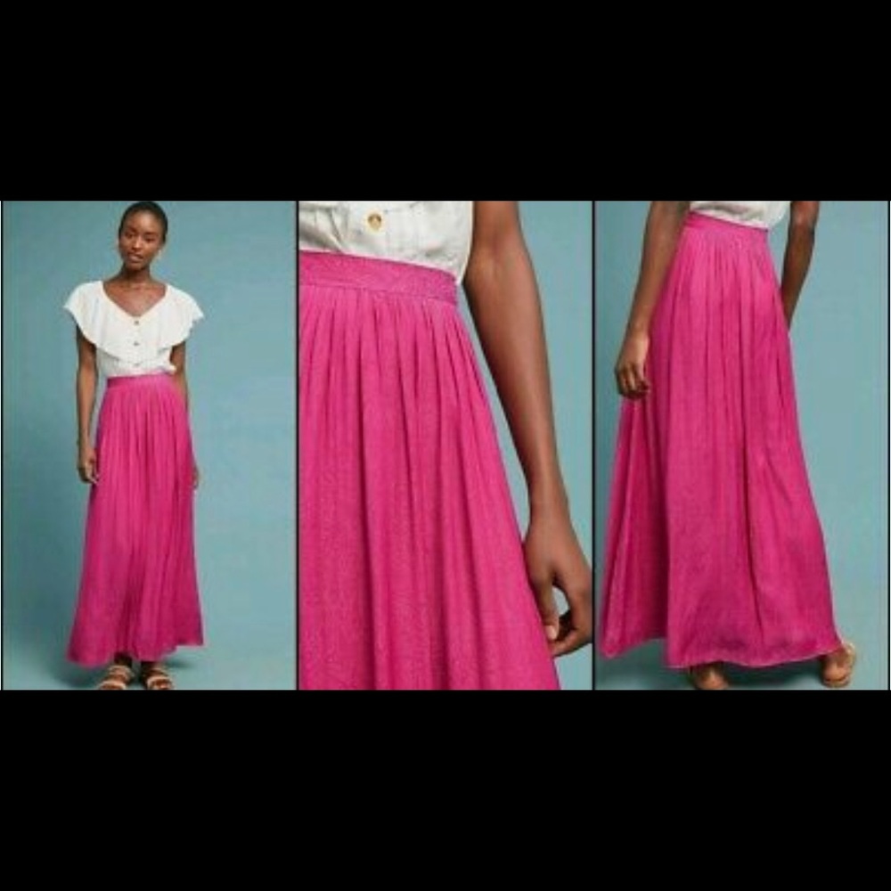 Anthropologie Paros Paisley Flowy Maxi Skirt by Akemi + Kin Size 6 BOHO $118